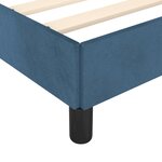 vidaXL Cadre de lit sans matelas bleu foncé velours