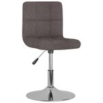 vidaXL Chaises pivotantes à manger lot de 6 taupe tissu