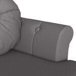 vidaXL Banc Chesterfield Gris 120 5 x 65 x 75 cm Cuir synthétique