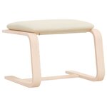 vidaXL Repose-pied Crème 51x41x40 cm Tissu