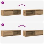vidaXL Meubles TV 2 Pièces chêne artisanal 100x31x25 5 cm bois ingénierie
