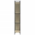 vidaXL Bibliothèque chêne sonoma 79x30x180 cm bois ingénierie et métal