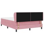 vidaXL Lit à ressorts avec tête de lit Rose 160 x 200 cm Velours