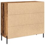buffet vidaXL en bois vieilli 90x34x80 cm en bois d'ingénierie