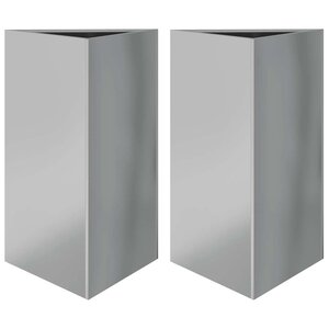 vidaXL Jardinières 2 Pièces triangulaire 50x43x75 cm acier galvanisé