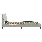 vidaXL Cadre de lit avec LED sans matelas Hanko gris clair 120x200cm velours