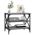 vidaXL Meuble TV Sonoma gris 60x40x50 cm Bois d'ingénierie