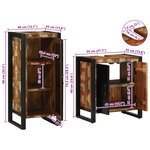 vidaXL Ensemble de mobilier de salle de bain avec étagère avec porte