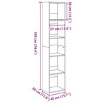 vidaXL Bibliothèque noir 40x30x189 cm bois d'ingénierie