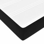 vidaXL Cadre de lit avec matelas Noir 120 x 200 cm tissu