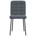 vidaXL Chaises à manger lot de 2 Gris foncé Velours