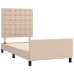 vidaXL Cadre de lit sans matelas cappuccino 90x200 cm similicuir