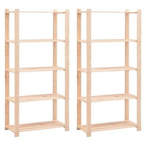 vidaXL Étagères de rangement à 5 niveaux 2 Pièces 80x38x170 cm 250 kg
