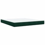 vidaXL Sommier à lattes de lit et matelas Vert foncé 180x200cm Velours