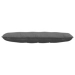 vidaXL Coussin de Dos Gris foncé 140 x 50 cm Tissu en microfibre
