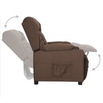 vidaXL Fauteuil inclinable Taupe Tissu