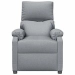 vidaXL Fauteuil de massage Gris clair Tissu