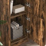 vidaXL Bureau 2 Pièces Chêne fumé