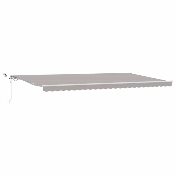 vidaXL Auvent Rétractable Gris clair 600 × 350 cm Polyester et métal
