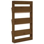 vidaXL Jardinière murale 3 niveaux 60x18 5x110 cm brun miel pin massif
