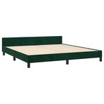 vidaXL Cadre de lit sans matelas vert foncé velours