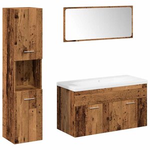 vidaXL Ensemble de meubles salle de bain 5 Pièces bois d'ingénierie