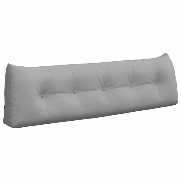 vidaXL Coussin de Dos Gris nuage 160 x 24 x 50 cm tissu