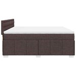 vidaXL Sommier à lattes de lit avec matelas Marron foncé 200x200 cm