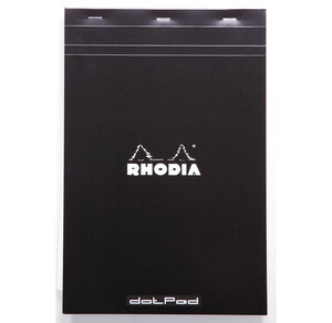 dotPad BLACK N°19 21x31,8cm 80F agrafées 80g | matrice points 5mm RHODIA