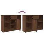 vidaXL Buffet avec tiroir chêne brun 101x35x76 cm bois d'ingénierie