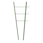 vidaXL Supports pour plantes de jardin 3 anneaux 5Pièces Vert 45 cm Acier