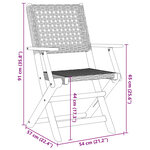 vidaXL Chaises de jardin lot de 2 gris bois massif d'acacia et rotin