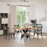 vidaXL Pied de table à manger en forme d'araignée noir 85 x 85 x (72-73) cm en acier