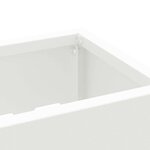 vidaXL Porte-parapluie avec stockage Blanc 28 x 12 x 41 cm Métal