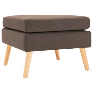 vidaXL Repose-pied Marron Tissu