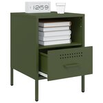 vidaXL Tables de chevet 2 Pièces vert olive 36x39x50 5 cm