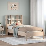 vidaXL Lit bibliothèque sans matelas 100x200 cm bois massif de pin