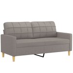 vidaXL Ensemble de canapés 2 Pièces avec coussins taupe tissu