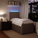 vidaXL Sommier à lattes de lit et matelas Gris clair 90x190 cm Velours