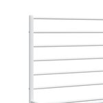 vidaXL Cadre de lit métal sans matelas et pied de lit blanc 180x200 cm
