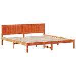 vidaXL Cadre de lit Marron 200 x 200 cm Bois de pin massif