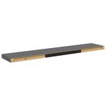 vidaXL Étagère murale flottante Gris brillant 120x23 5x3 8 cm MDF