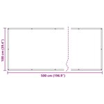 vidaXL Écran de balcon 100 x 500 cm Tissu Oxford Rectangulaire Blanc