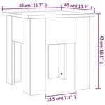 vidaXL Table basse chêne marron 40x40x42 cm bois d'ingénierie