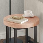 vidaXL Plateau de table Autre Marron clair Ø 40 x 4 cm Chêne massif