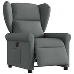 vidaXL Fauteuil inclinable électrique Gris foncé Tissu