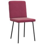 vidaXL Chaises à manger lot de 4 Rouge bordeaux Velours