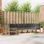vidaXL Ensemble de canapés d'extérieur 7 pc Blanc et anthracite
