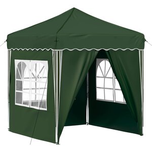 vidaXL Tente de fête pop-up 195 x 195 x 245 cm Vert Tissu Oxford