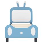 vidaXL Cadre de lit pour tout-petit avec tête de lit Bleu 70 x 140 cm